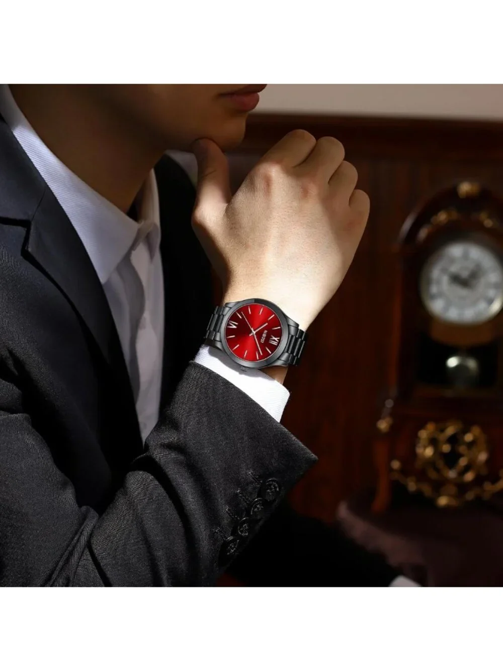 Stylish Minimalist Men's Analog Quartz Watch - Waterproof Stainless Steel, Ultra
